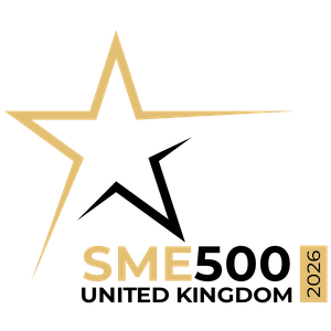 SME 500 UK 2026 Winners logo - Best IT Support and Cybersecurity for SMEs - winner: The PC Support Group