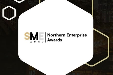 SME News Northern Enterprise Awards 2025 Logo - Best IT Support Services, North West is awarded to The PC Support Group for their work from their Manchester and Liverpool offices.